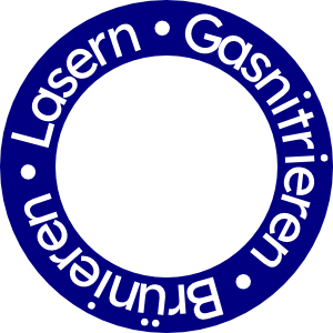 Kreis-blau-schrift-weiss-Oberflaechenbehandlung-300 Maschinenbau - CNC-Technik - Zimmer - Laserbeschriftung und Oberflächenbehandlung